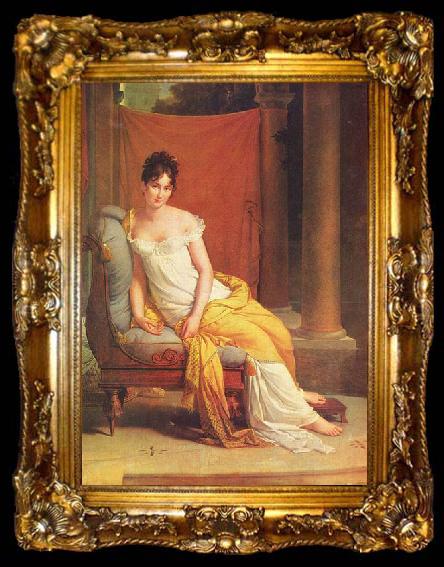 framed  unknow artist Portrat der Madame Recamier, ta009-2